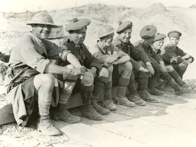 15th Battalion men resting after Hill 70 August 1917