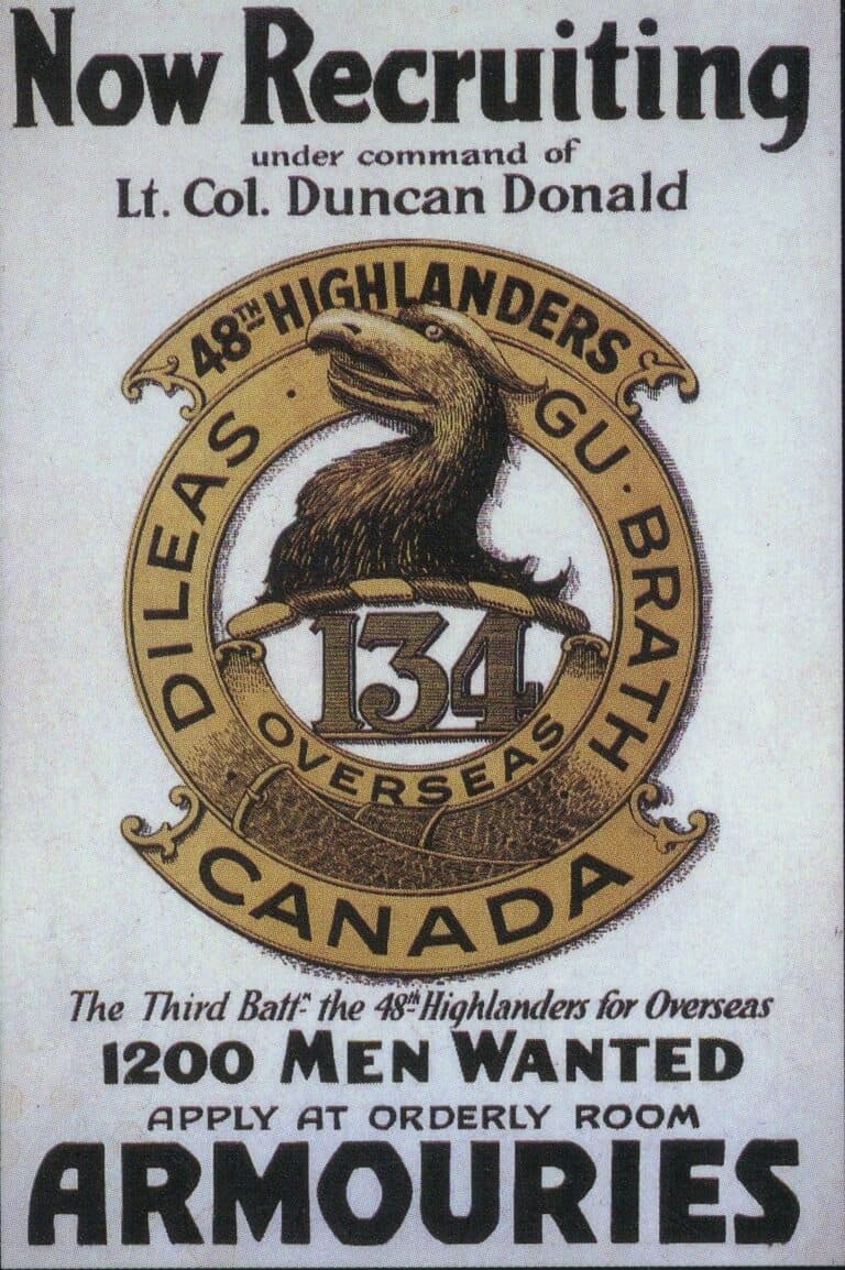 134 battalion recruiting poster