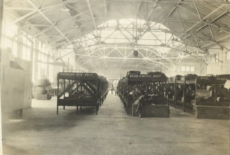 134th Bn barracks at Exhibition grounds Toronto Jan 1916.
