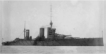 HMS Princess Royal. Dreadnought class battleship. Port escort