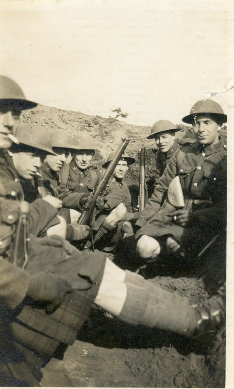 Oct-Dec 1916-1917 Witley camp. Some of No.2 platoon in trenches