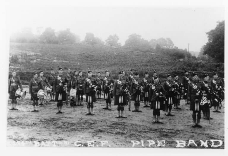 Pipe Band Bramshott camp 1916