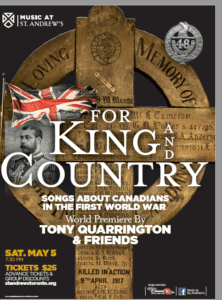 Event poster for the King & Country event at St