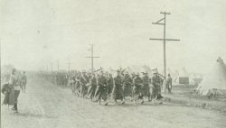 15th
Battalion marching into Valcartier camp 1914.