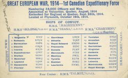 Contingent
convoy postcard. 1914.