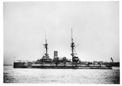 HMS Magnificent. Majestic class pre dreadnought battleship. Convoy lead
ship.