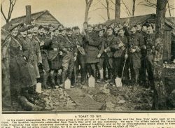 Newspaper article about Christmas New Year 1916- 1917 celebrations in 3rd
Brigade’s Highland battalions.