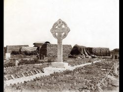 Memorial cross erected just after Vimy Ridge 9 Apr 1917 and bears the names of those who fell in the battle. The cross resides today in the Regimental museum of the 48th Highlanders in Toronto, Ontario. .