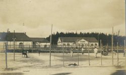 Series of photographs of Bischofswerda POW camp, Germany. Undated.