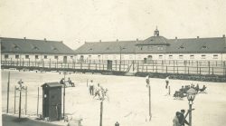 Series of photographs of Bischofswerda POW camp, Germany. Undated.