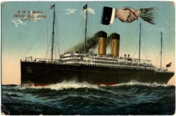 RMS Baltic. White Star liner that transported the 15th Bn from Liverpool to Halifax 29 Apr-7 May 1919.