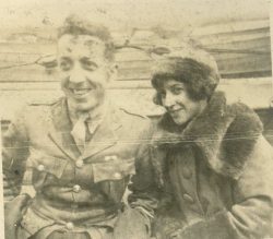 Lt Donald and same woman as in 333. onboard the RMS Baltic to Canada. 1919.