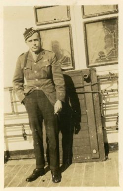 Lt G Malone onboard SS Lapland or RMS Baltic 1919.