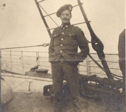 Sgt Bob Alexander on board RMS Baltic 1919.