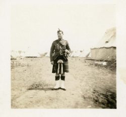 Pipe Major AR Keith post war summer camp. Undated and location
unknown (Niagara?)