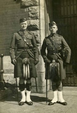 RSM F Gledhill and RSM Baker (Tor Scots) Fort York
Armoury, Toronto, undated but 1920s.