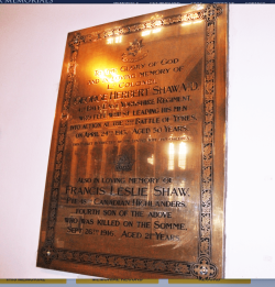 Holy
Trinity Church, Hull, UK: Private Leslie Shaw